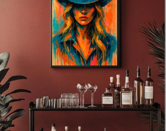 Coastal Cowgirl Print, Long Live Cowgirls Wall Art PNG, Trendy Western Printable Digital Download, Retro  Western Poster