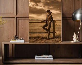 Coastal Cowgirl Wall Art Printable PNG | Retro Western Digital Download | Trendy  Room Decor | High-Resolution 300dpi File
