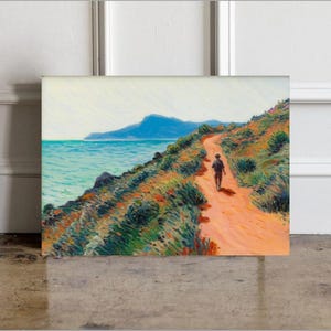 Monet Wall Art Print, Impressionist Coastal Landscape Poster, Vintage Seascape Painting, Printable Digital Download