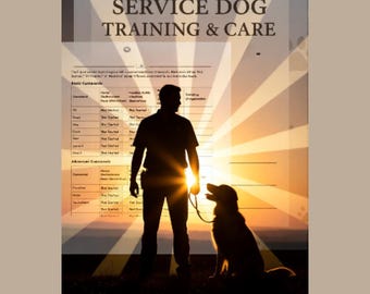 Diensthundeaufgaben Trainingsleitfaden, Diensthund Tagebuch, Hundepflegeplaner, Assistenzhundetraining, PTBS |  SDIT Handler