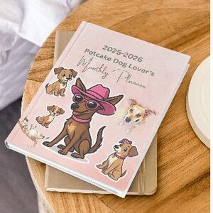 Potcake Dog Planner 2025-2026 | Monthly Planner | Dog Lover Gift | Cute Puppy Calendar | Printable Digital Download