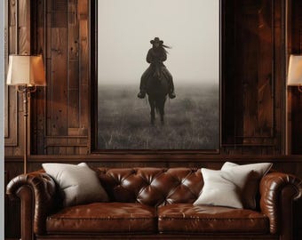 Arte de pared de vaquera descarga digital / Arte imprimible retro del oeste / Decoración de vaquera de moda PNG / Impresión campestre moderna de 300 ppp