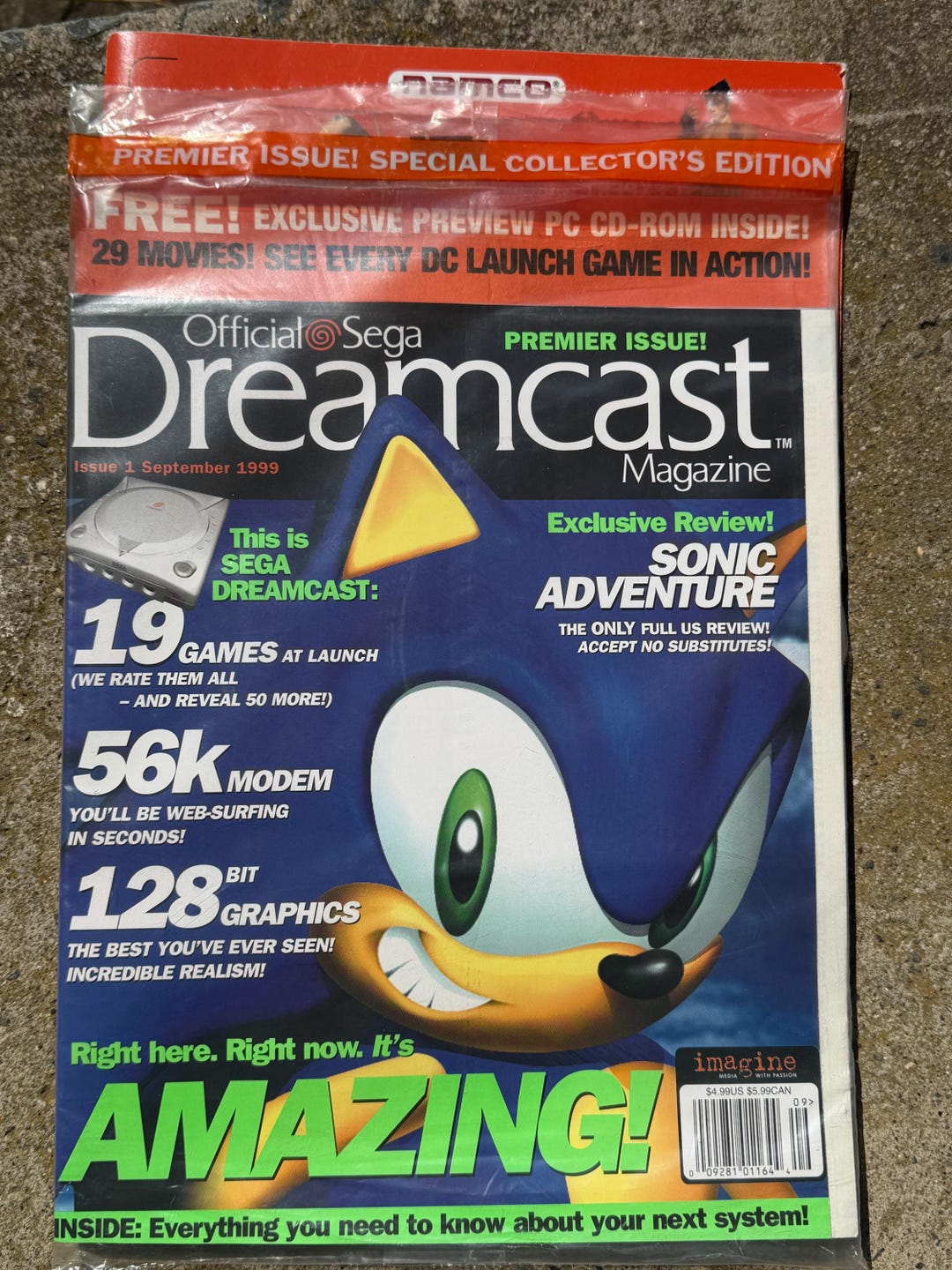 NEW Official SEGA Dreamcast Magazine Sonic Premier Issue SEALED W