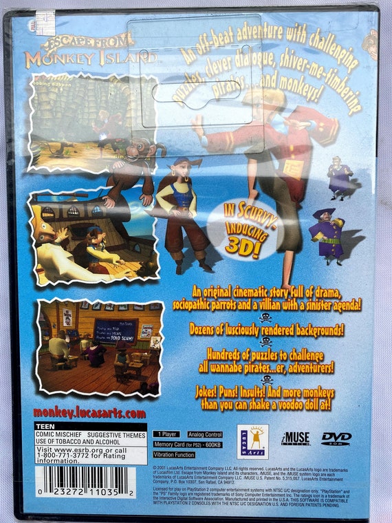 Escape From Monkey Island (PS2) Rare! New Sealed. Mint! - Etsy