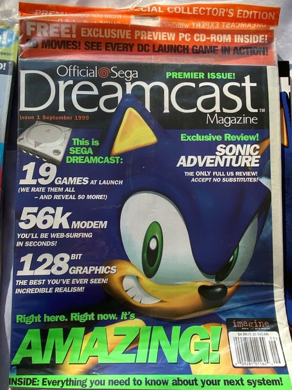 NEW Official SEGA Dreamcast Magazine Sonic Premier Issue SEALED W