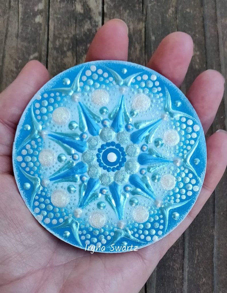 Embossed Stone Work Handpainted Wooden Fridge Magnet