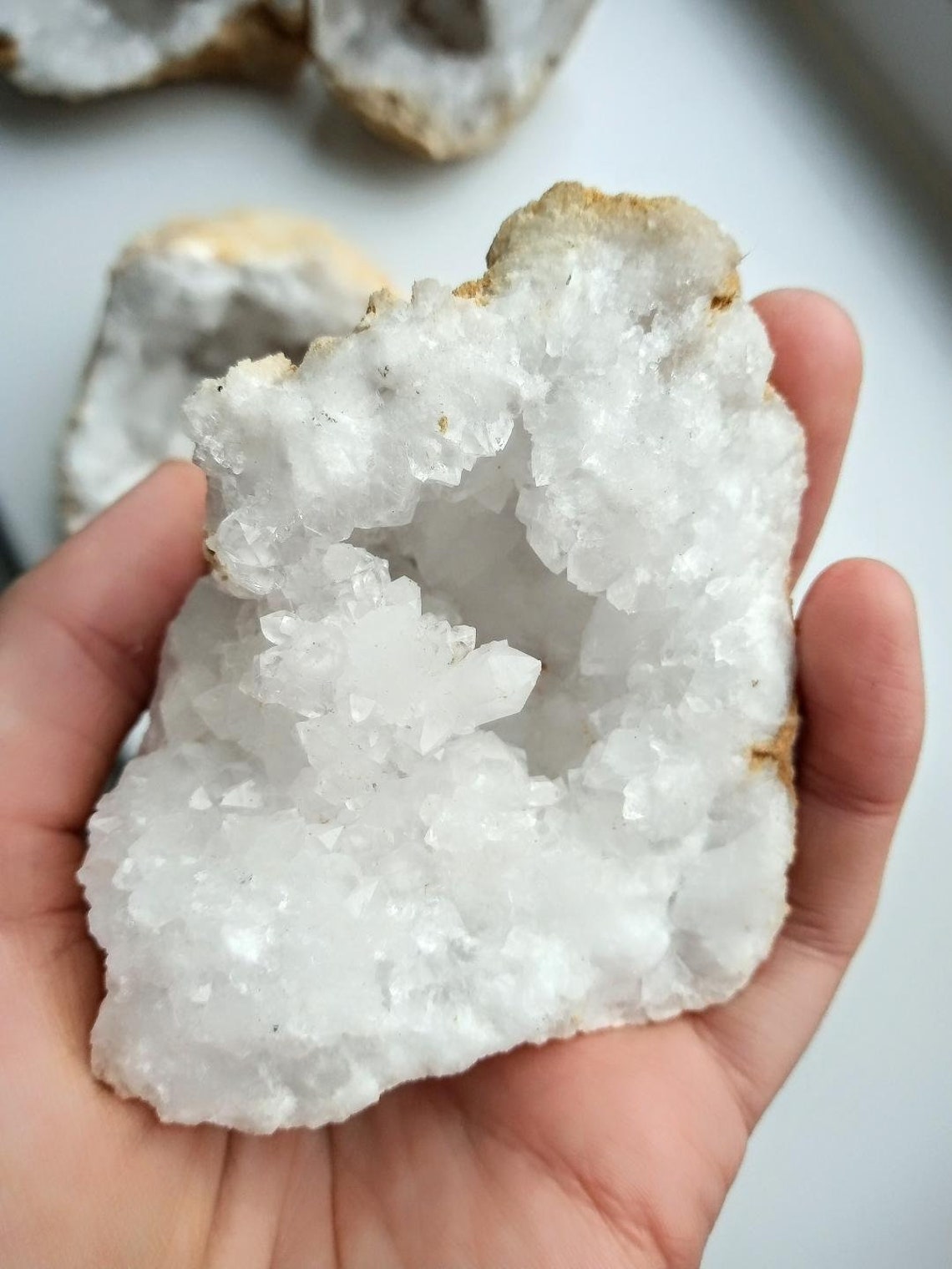 Large Clear Quartz Geode Crystal Geode Quartz Geode Etsy