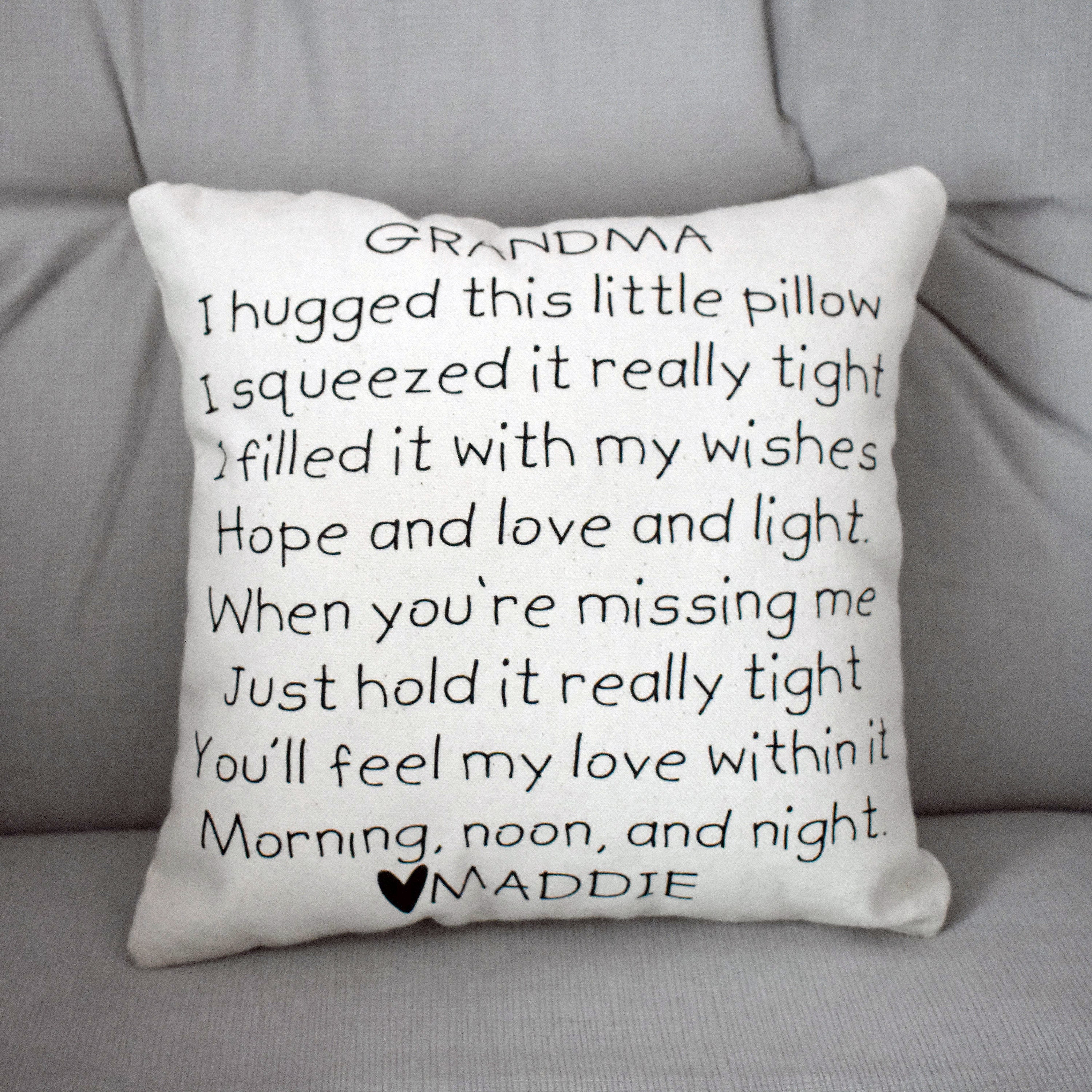 Personalized Throw Pillow Grandmother Gift Personalized Etsy