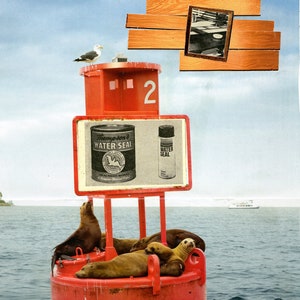 There&#39;s a Reason - Collage Art Print, Vintage Style, Multiple Sizes - Water Seal Collage