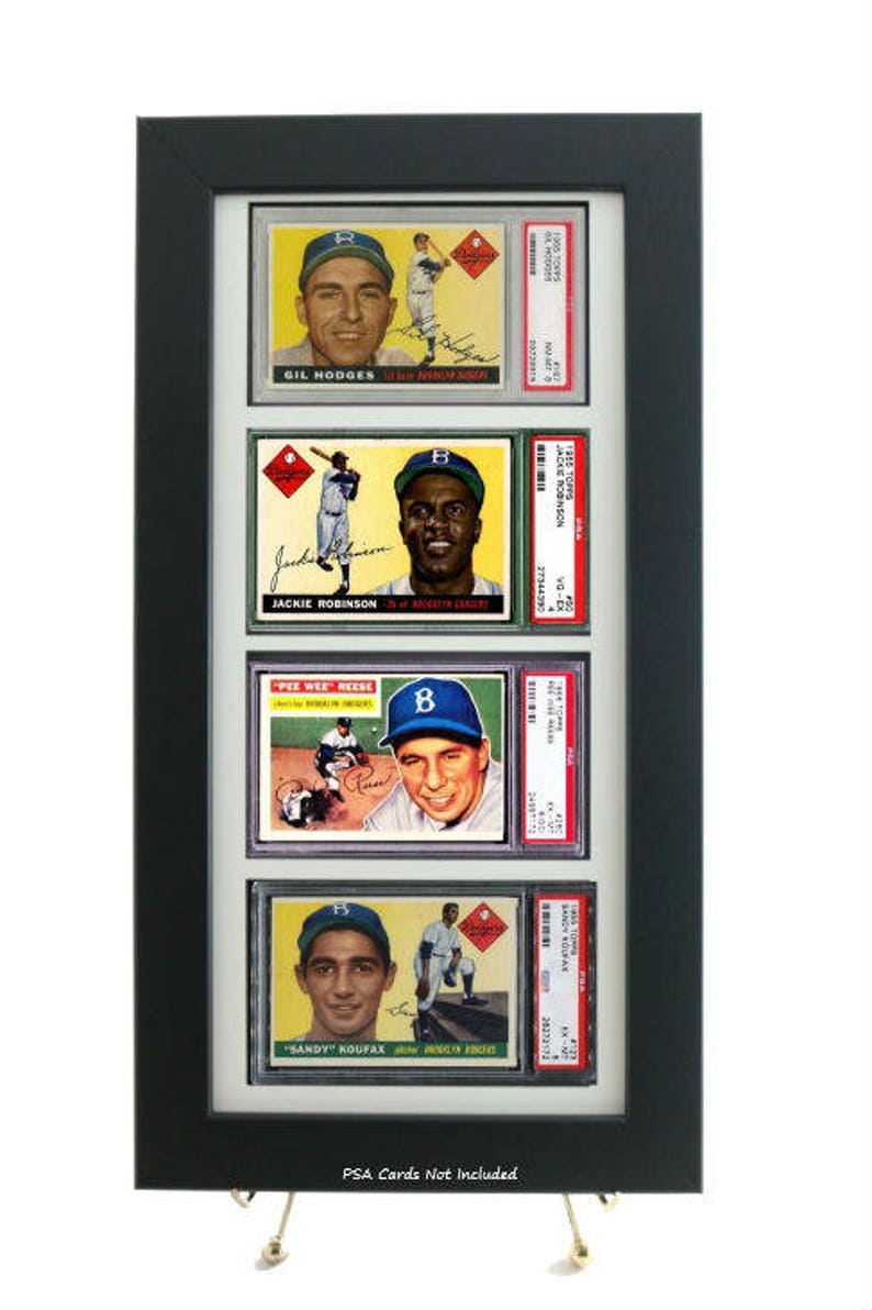 Sports Card Frame Display for 4 PSA Graded Horizontal Cards Etsy
