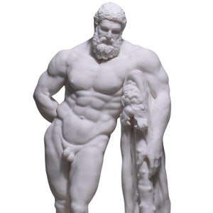 Hercules Farnese Greek  Sculpture Statue Cast Marble Museum Copy 9.84 inches