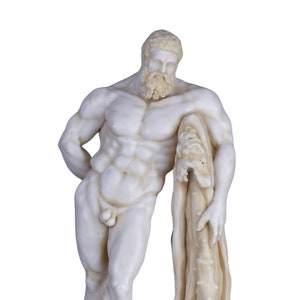 Farnese Hercules Heracles Greek Cast Marble Sculpture Statue Museum Copy 13inches