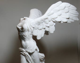 Winged Nike Victory of Samothrace Goddess Cast Marble Greek Statue Sculpture 14.17in - 36 cm