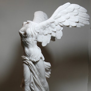 Winged Nike Victory of Samothrace Goddess Cast Marble Greek Statue Sculpture 14.17in - 36 cm