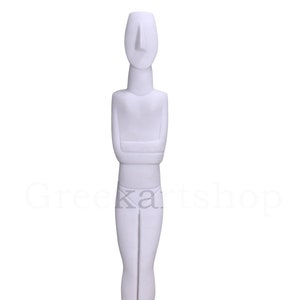 Cycladic Figurine Idol Greek Large Statue Sculpture Museum Copy Cast Marble home decor  23in / 58.5 cm