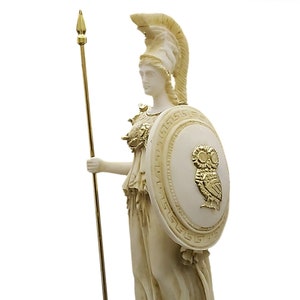 Athena Minerva Greek Roman Goddess Statue Sculpture Figure 9.65in - 24,5 cm