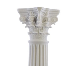 コリント式柱 柱 古代ギリシャ・ローマ建築 鋳造大理石 15.75インチ