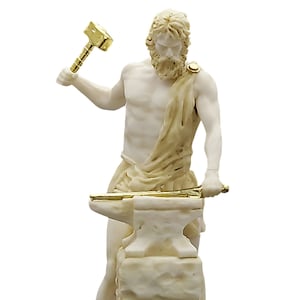 Hephaestus Greek Olympian God of Fire Statue Sculpture figure 8.66 inches