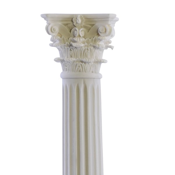 Corinthian Greek Column – Decorative Classical Pillar Sculpture – 12” (30.6 cm) Architectural Decor for Home & Office