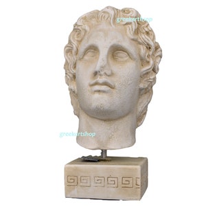 Alexander the Great bust head Macedonian King Acropolis Museum copy cast stone