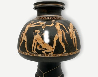Satyr & Silenus Psykter Wine-Cooler Ancient Greek Vase Pottery British Museum copy