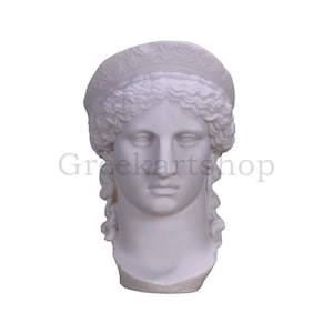 Hera Juno queen of gods goddess of women bust head Greek Roman Statue Sculpture Copy