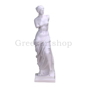 Aphrodite, Vénus de Milo, Déesse grecque en marbre moulé, réplique de la statue, sculpture : 39,5 cm - 15,55 po.