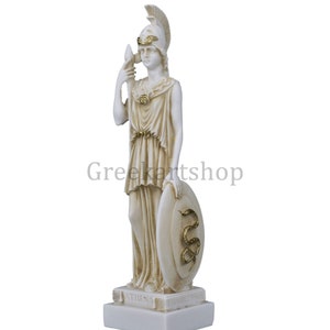 Goddess of Wisdom Athena Minerva  Statue Figure Handmade 9.8in - 25cm