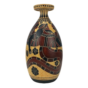 ormjätte Typhon Alabastron Antik grekisk keramikvas Keramik Grekland Museum Kopia Replika