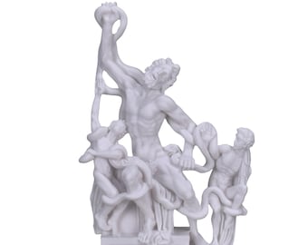 Laocoön and His Sons Group Serpents Museum Cast Marble Statue Sculpture 11in - 28 cm