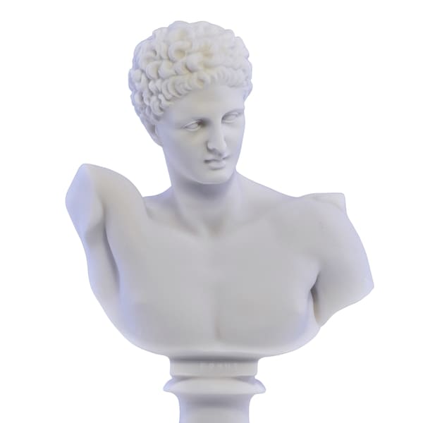 God Hermes buste hoofd Grieks standbeeld sculptuur gegoten marmeren kopie