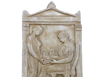 Grab Stele von Hegeso Grabmal Kunst Wand Dekor Plakette Relief griechische Skulptur Kunststein museal Kopie