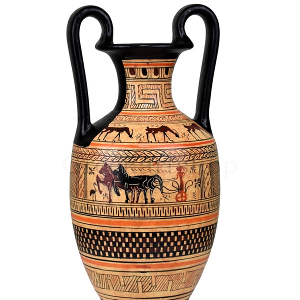 Vase d'époque géométrique Grèce antique Céramique Amphore Art Poterie Grèce