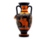 Ancient Greek Vase Red Figure Pottery Amphora Teacher of Music Athena