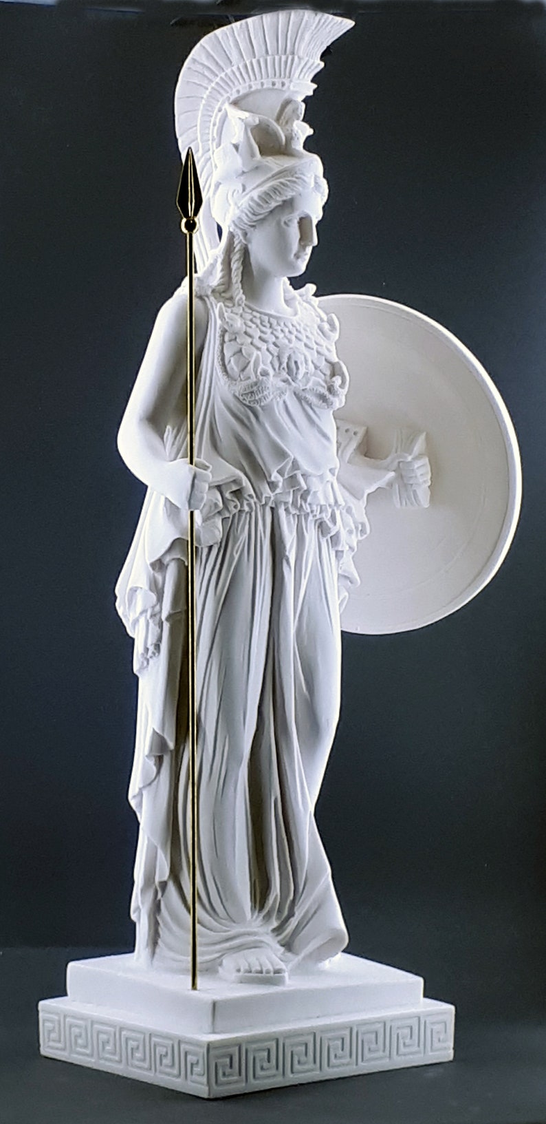 Athena Minerva Greek Roman Goddess Cast Marble Sculpture | Etsy