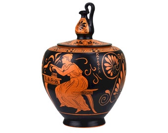 パンドラの箱と女神の希望の宝石瓶花瓶古代神話ギリシャ陶器陶器