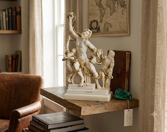 Laokoon und seine Söhne-Statue, Replik des Heiligen Stuhls, Replik des Heiligen Stuhls, 11-Zoll-Marmorskulptur, Kunst der griechischen Mythologie, Troianischer Krieg