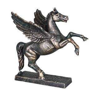 pegasus winged horse greek mythology cast iron sculpture statue metal Art Figurine