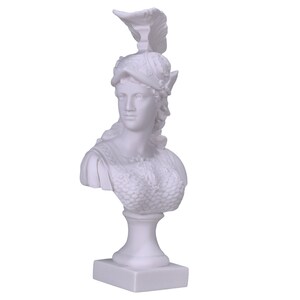 Athena Minerva Bust Head Greek Roman Goddess Cast Marble Sculpture Statue 14.57in - 37 cm image 2