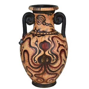 Minoan Vase Pottery Painting Octopus Ancient Greek Crete Ceramic Knossos