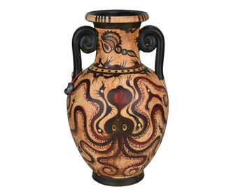 ミノア文明の花瓶 陶器 タコの絵 古代ギリシャ クレタ島 陶器