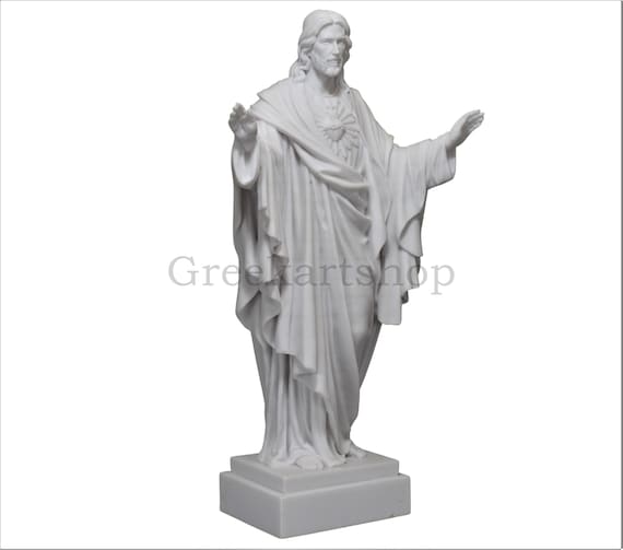 JESUS CHRISTUS Gegossener Marmor Skulptur Handgefertigt in Griechenland 40 cm 