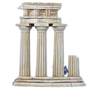 Tempel antike Ruinen griechisch dorische Ordnung Säulen Statue Skulptur Skulptur Steinguss