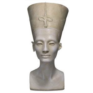 Nefertiti Queen bust Head  Ancient Egypt Wife of Pharaoh Cast Marble Statue museum copy
