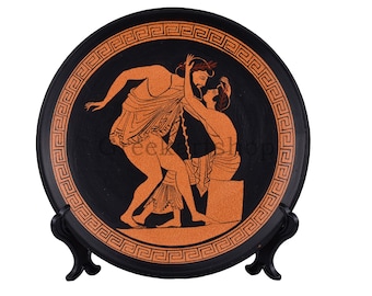 Amour homosexuel sexe gay peinture plaque céramique Grèce antique poterie grecque