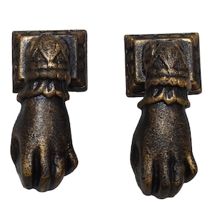 hands  door knocker cast iron Metal art sculpture