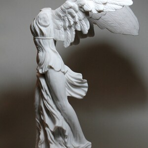 Winged Nike Victory of Samothrace Goddess Cast Marble Greek Statue Sculpture 14.17in 36 cm image 3