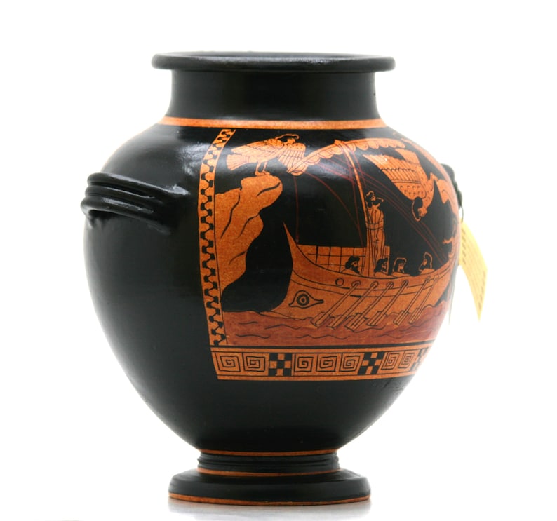 Odysseus & Sirens Stamnos Ancient Greek Ceramic Vase Pottery Etsy