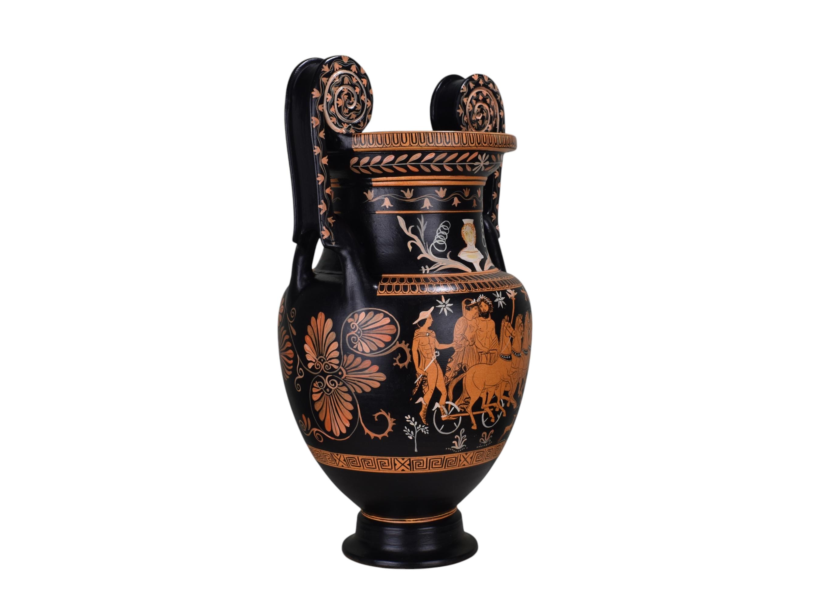 ハデスとペルセポネのクラテル花瓶 – 古代ギリシャの大型陶器、美術館