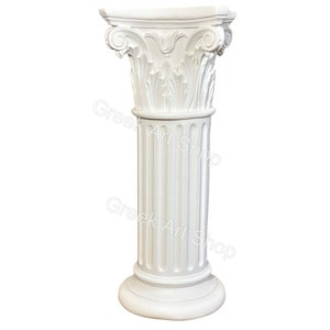 Corinthian Order Column Pillar Ancient Greek Roman Architecture Cast Marble  (25.59in)